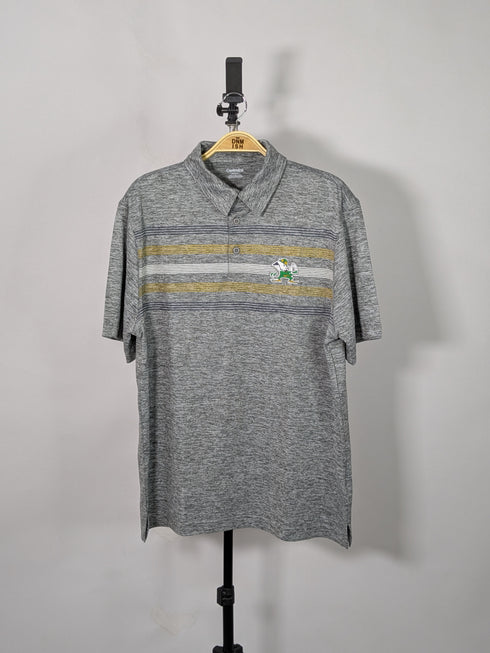 CAPTIVATING STRIPED POLO WITH SIMPLE LOGO | GREY