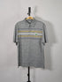 CAPTIVATING STRIPED POLO WITH SIMPLE LOGO | GREY