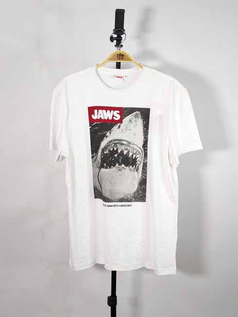 JAWS MEN’S PRINTED LOGO T-SHIRT | WHITE (SALE)