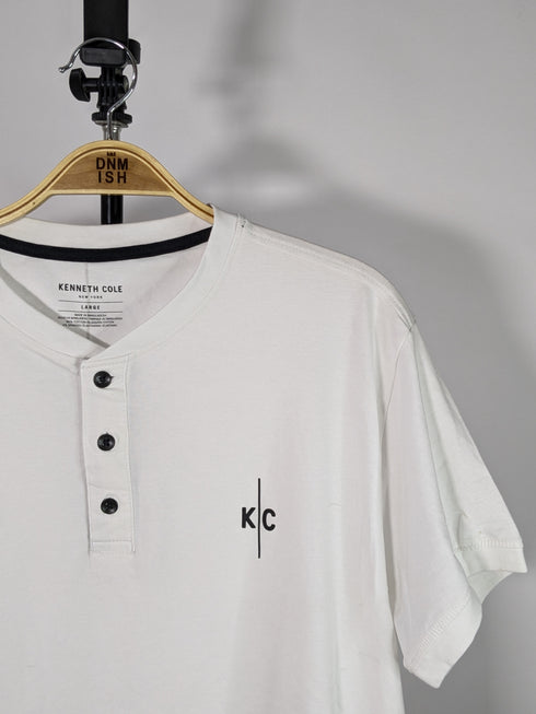 KENNETH COLE PREMIUM T-SHIRT WITH CK LOGO | WHITE (SALE)