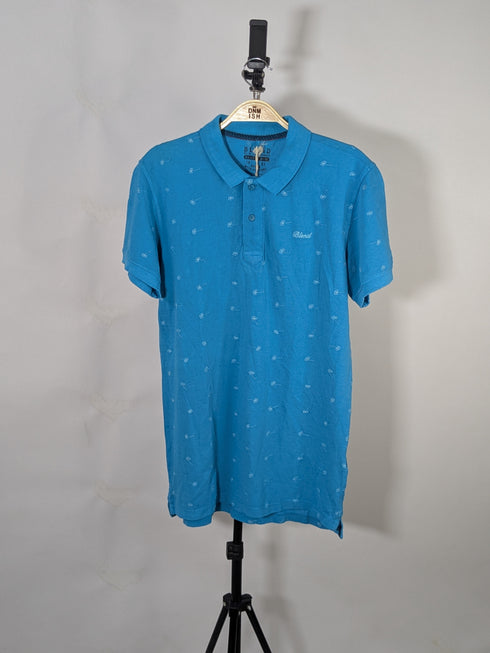 BlEND EMBROIDERED POLO SHIRT-PREMIUM | BONDI BLUE