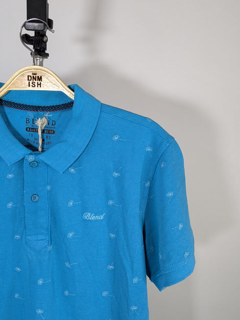 BlEND EMBROIDERED POLO SHIRT-PREMIUM | BONDI BLUE