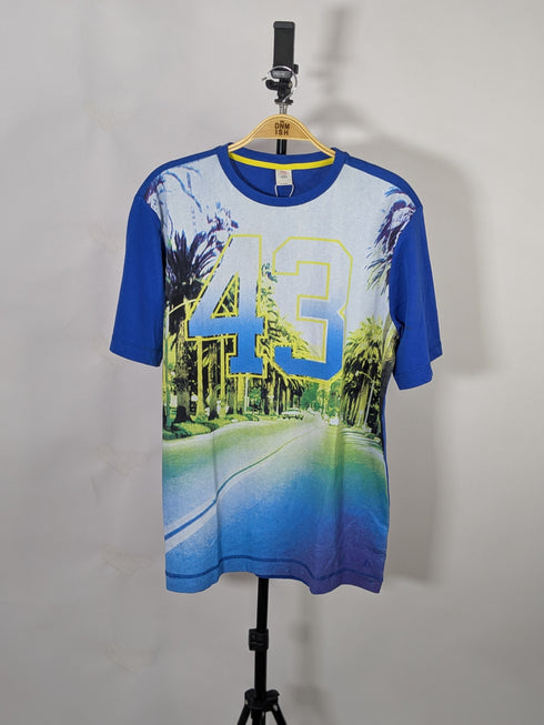 S.OLIVER PREMIUM FRONT PRINT T-SHIRT | ROYAL BLUE