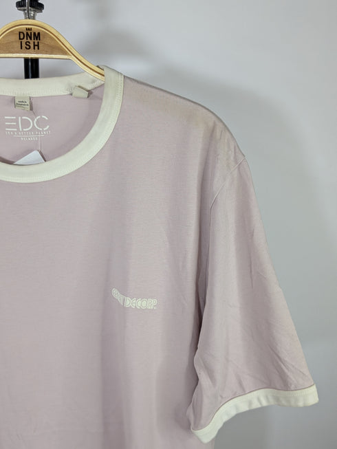 ESPRIT RELAXED FIT GRAPHIC TEE | BLUSH PINK WITH WHITE PRINT (SALE)