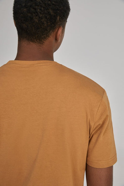 SPRINGFIELD CLASSIC BIKER LUST LOGO CREW NECK T-SHIRT | DK MUSTARD