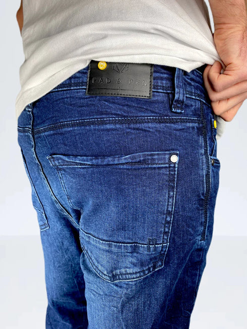 PAD & PEN REGULAR FIT JEANS-MENS | DENIM BLUE