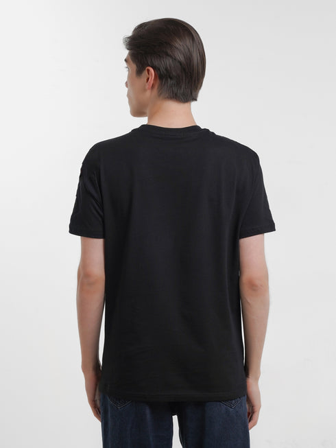 PREMIUM HERMES PARIS T-SHIRT WITH EMBROIDERY LOGO | BLACK