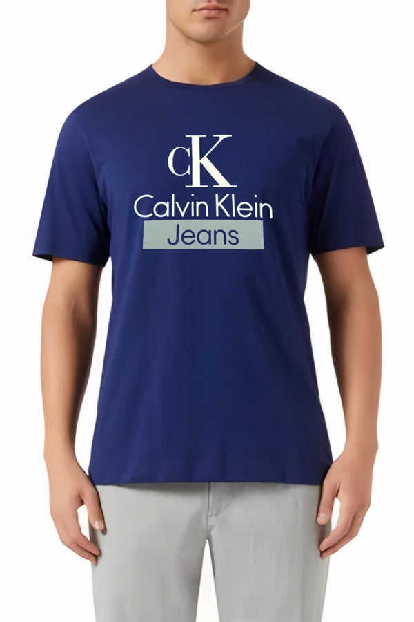 CALVIN KLEIN JEANS VARSITY LOGO T-SHIRT | BLUE