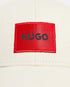 HUGO BOSS COTTON-TWILL CAP WITH RED LOGO LABEL | LIGHT BEIGE
