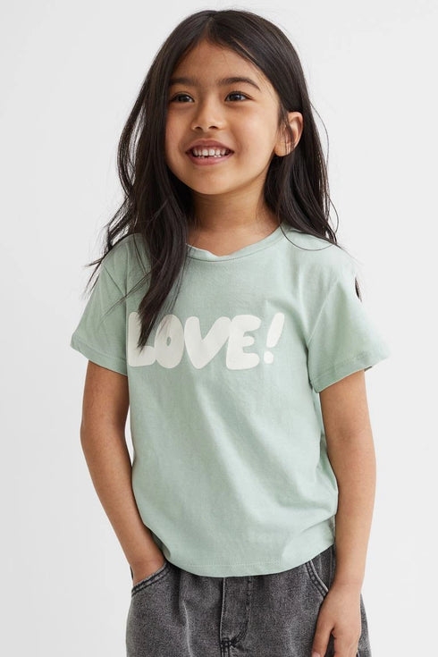 Light Grey H&M Kids Printed Jersey Top – Soft, comfy short-sleeve t-shirt for boys & girls. Perfect for everyday wear. Shop trendy kids' t-shirts now!
