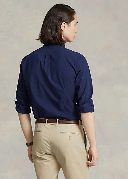 Ralph Lauren Stretch Poplin Shirt – Navy Blue | Men’s Formal Wear