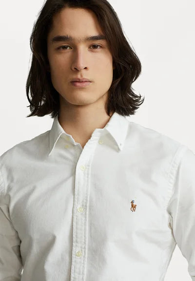 Ralph Lauren casual slim fit shirt for men in white – stylish, modern, and comfortable.