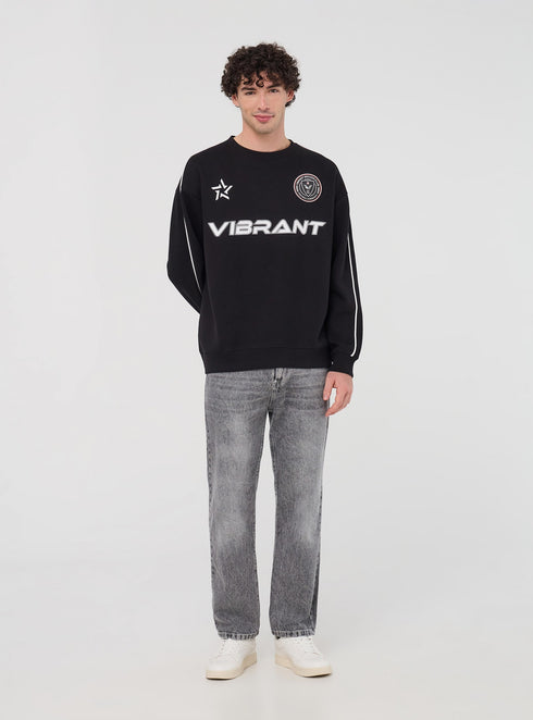 VIBRANT BLACK GRAPHIC SWEATSHIRT - UNISEX STREETWEAR