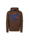 PETROL INDUSTRIES PREMIUM HOODIE RETRO LOGO PULLOVER-BROWN
