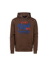 PETROL INDUSTRIES PREMIUM HOODIE RETRO LOGO PULLOVER-BROWN