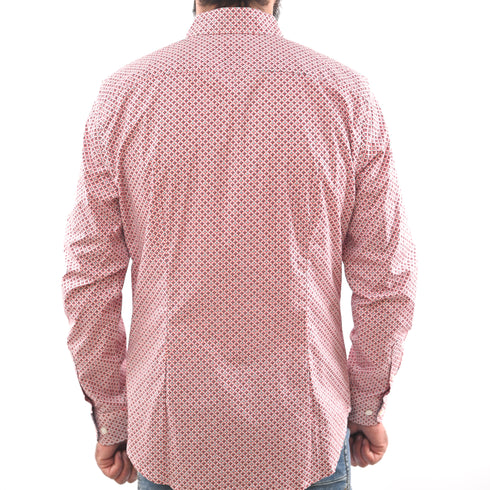 GUESS-LOS ANGELES-PRINTED-SLIM FIT-CASUAL SHIRT | LIGHT PINK