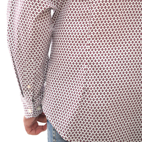 GUESS-LOS ANGELES-PRINTED-SLIM FIT-CASUAL SHIRT | WHITE