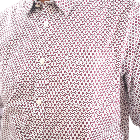 GUESS-LOS ANGELES-PRINTED-SLIM FIT-CASUAL SHIRT | WHITE