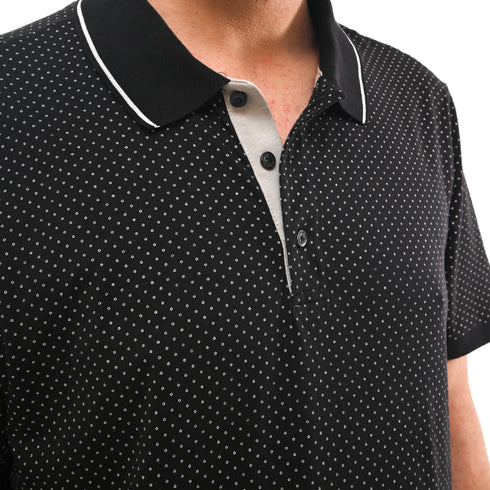 PENGUIN PRINTED POLO SHIRT | BLACK