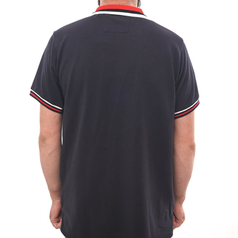 NAUTICA MENS-SHORT SLEEVE COTTON POLO | DARK BLUE