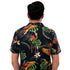 JACK & JONES. TROPICAL PRINT SHORT SLEEVE POLO SHIRT | BLACK