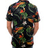 JACK & JONES. TROPICAL PRINT SHORT SLEEVE POLO SHIRT | BLACK