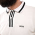 HUGO BOSS DERESO BLACK LOGO POLO SHIRT | WHITE