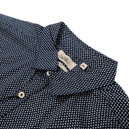NEXT CLASSIC DOTTED PRINT-SLIM FIT-CASUAL SHIRT | DK BLUE