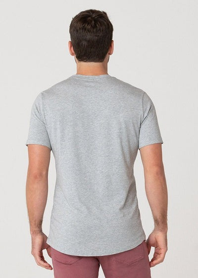 DIESEL MEN’S PREMIUM GREY COTTON CREW NECK T-SHIRT
