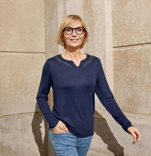 ESMARA WOMEN SHIRT | NAVY BLUE