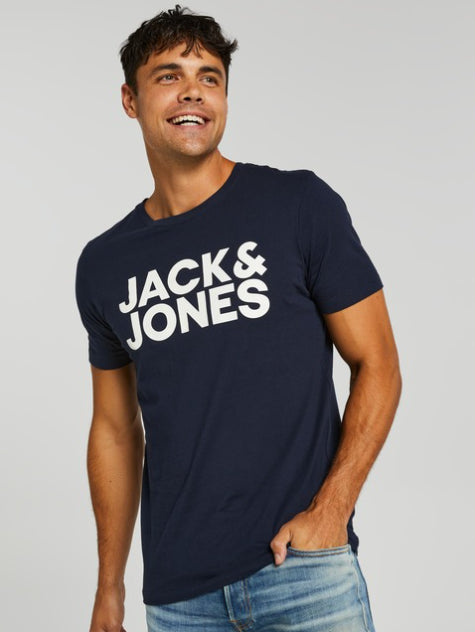 JACK & JONES. LARGE LOGO T-SHIRT | NAVY BLUE