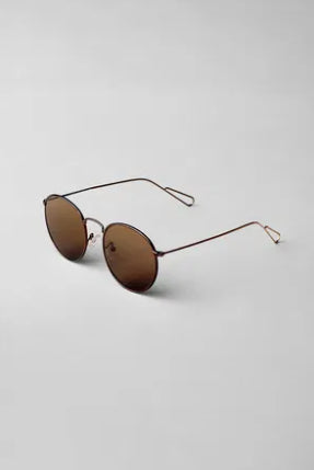 WEEKDAY MEN EXPLORE ROUNDED SUNGLASSES | BROWN