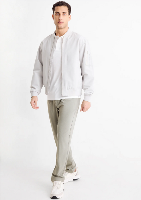 C&A CHINOS TAPERED FIT TEXTURED | SAGE GREEN