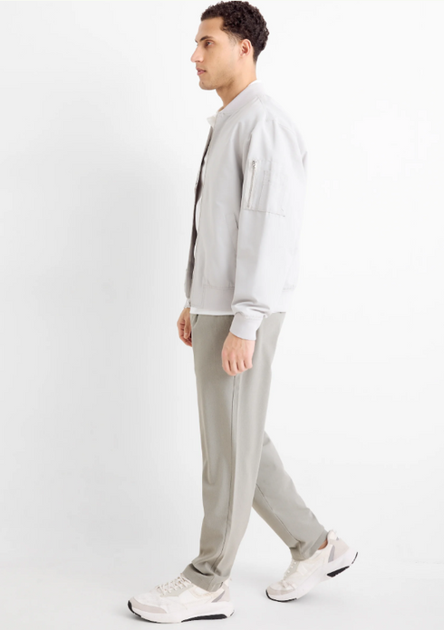 C&A CHINOS TAPERED FIT TEXTURED | SAGE GREEN