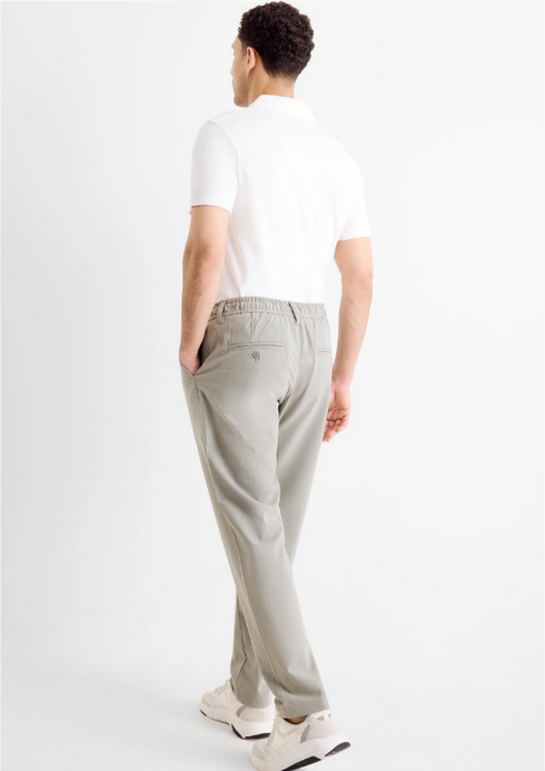 C&A CHINOS TAPERED FIT TEXTURED | SAGE GREEN