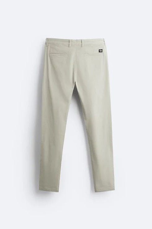 ZARA light sand skinny fit stretch chinos for men