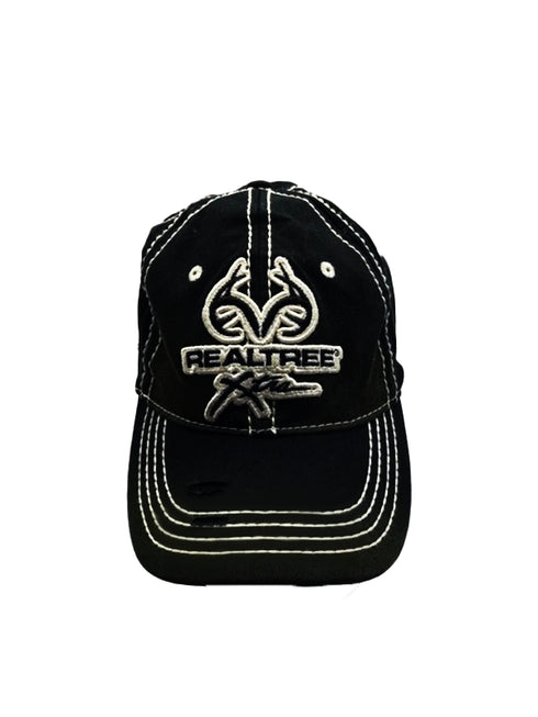 Black Realtree Xtra Baseball Cap – Trendy Flexfit cap for men & boys, ideal for gym, running & outdoor wear. Stylish, durable, and comfortable fit.