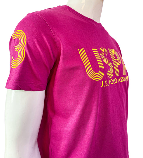 U.S POLO ASSN GRAPHIC PRINT-CLASSIC T-SHIRT | PINK RUBY