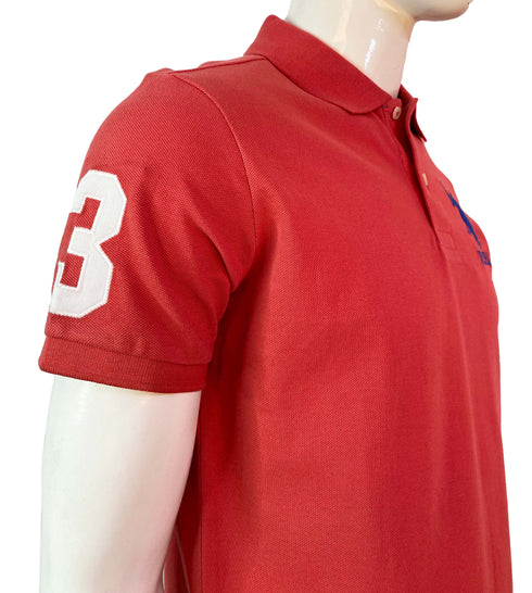 U.S POLO ASSN PIQUE PRINTED GRAPHIC POLO SHIRT | D.PEACH