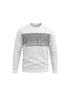 CALVIN KLEIN LOGO SWEATSHIRT-WHITE WITH GREY BLOCK | PREMIUM COTTON CREWNECK