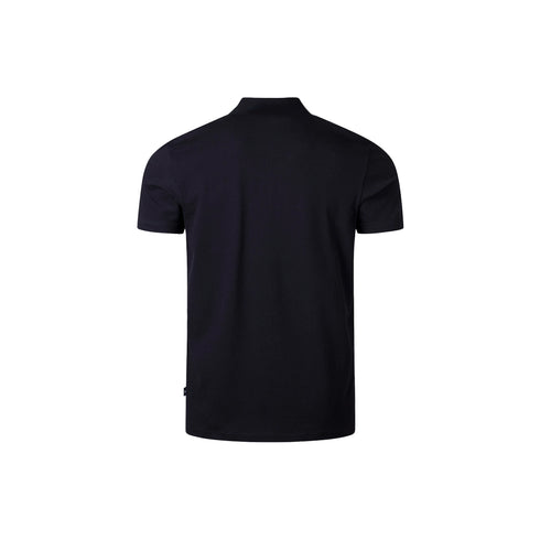 HUGO BOSS REGULAR-FIT POLO SHIRT WITH EMBROIDERED LOGO | BLACK
