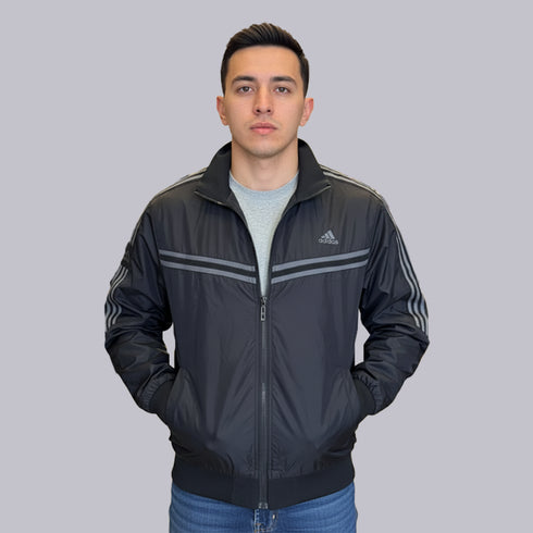 ADIDAS MEN’S REVERSIBLE WINTER JACKET TWO-SIDE WEAR | BLACK