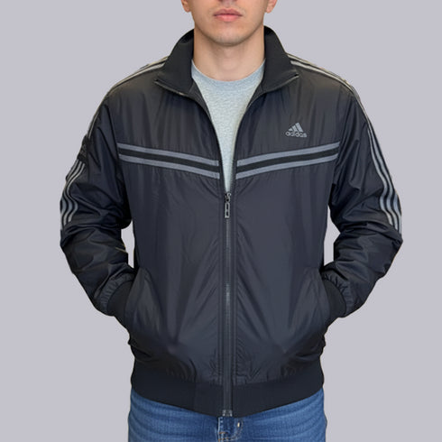 ADIDAS MEN’S REVERSIBLE WINTER JACKET TWO-SIDE WEAR | BLACK