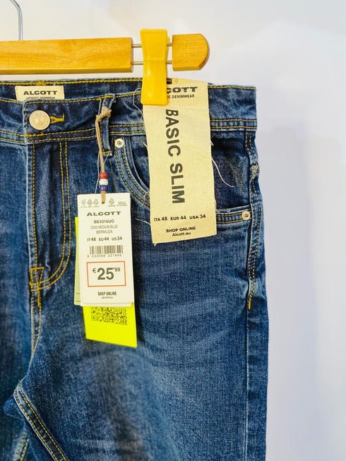 ALCOTT BERMUDA BASIC SLIM MEN SHORTS | DENIM BLUE