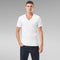 G-STAR RAW T-SHIRT SLIM FIT V NECK PLAIN-WHITE