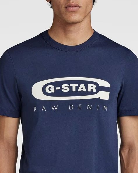 G-STAR RAW T-SHIRT SLIM FIT ROUND NECK-D BLUE