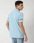 HUGO BOSS LOGOS COTTON PIQUE JACUARD POLO SHIRT | LIGHT BLUE