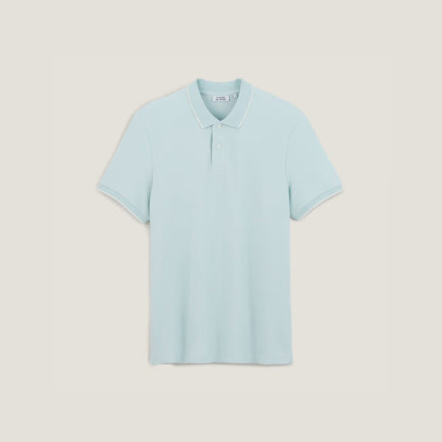 JULES SHORT-SLEEVED PIQUE POLO SHIRT "LE PARFAIT BY J." - TURQUOISE BLUE
