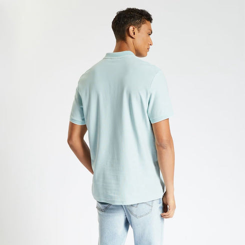JULES SHORT-SLEEVED PIQUE POLO SHIRT "LE PARFAIT BY J." - TURQUOISE BLUE