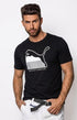 PUMA LOGO MEN SLIM FIT T-SHIRT | BLACK